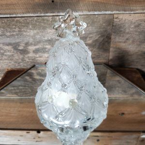 Mikasa Winter Dreams Crystal Christmas Tree Bell - Frosted Tree - Vintage